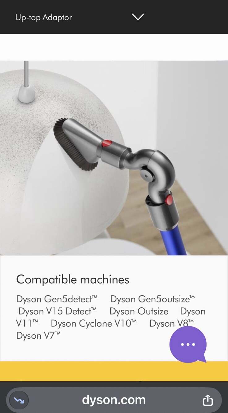 Dyson Up-Top Adaptor Vacuum Attachment